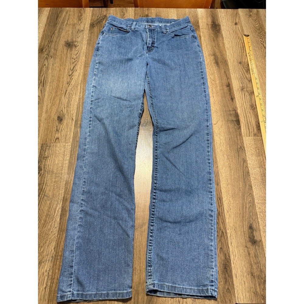 Lee Jeans Women's Size 12L Blue Denim Bootcut Pockets Mid Rise Casual
